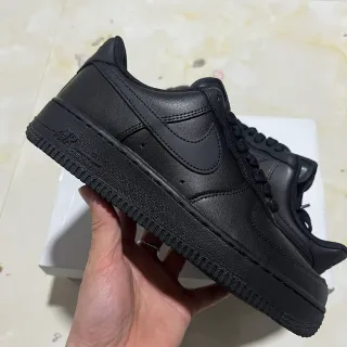 Nike Air Force 1 Black Leather Lifestyle Sneakers