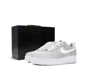 Nike Air Force 1 Glitter Gray Lifestyle Sneakers 3