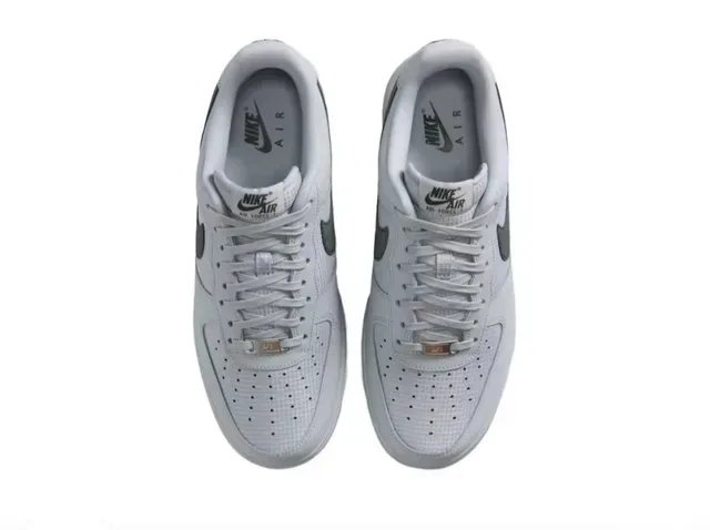 Nike Air Force 1 Light Gray Black Lifestyle Sneakers 5