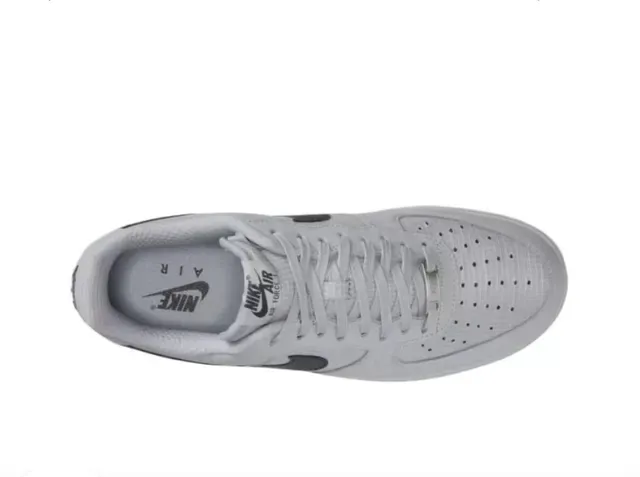 Nike Air Force 1 Light Gray Black Lifestyle Sneakers 6