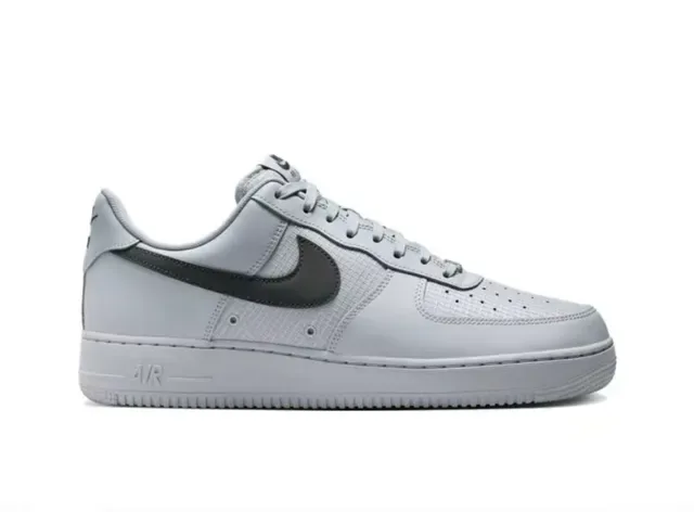 Nike Air Force 1 Light Gray Black Lifestyle Sneakers 7