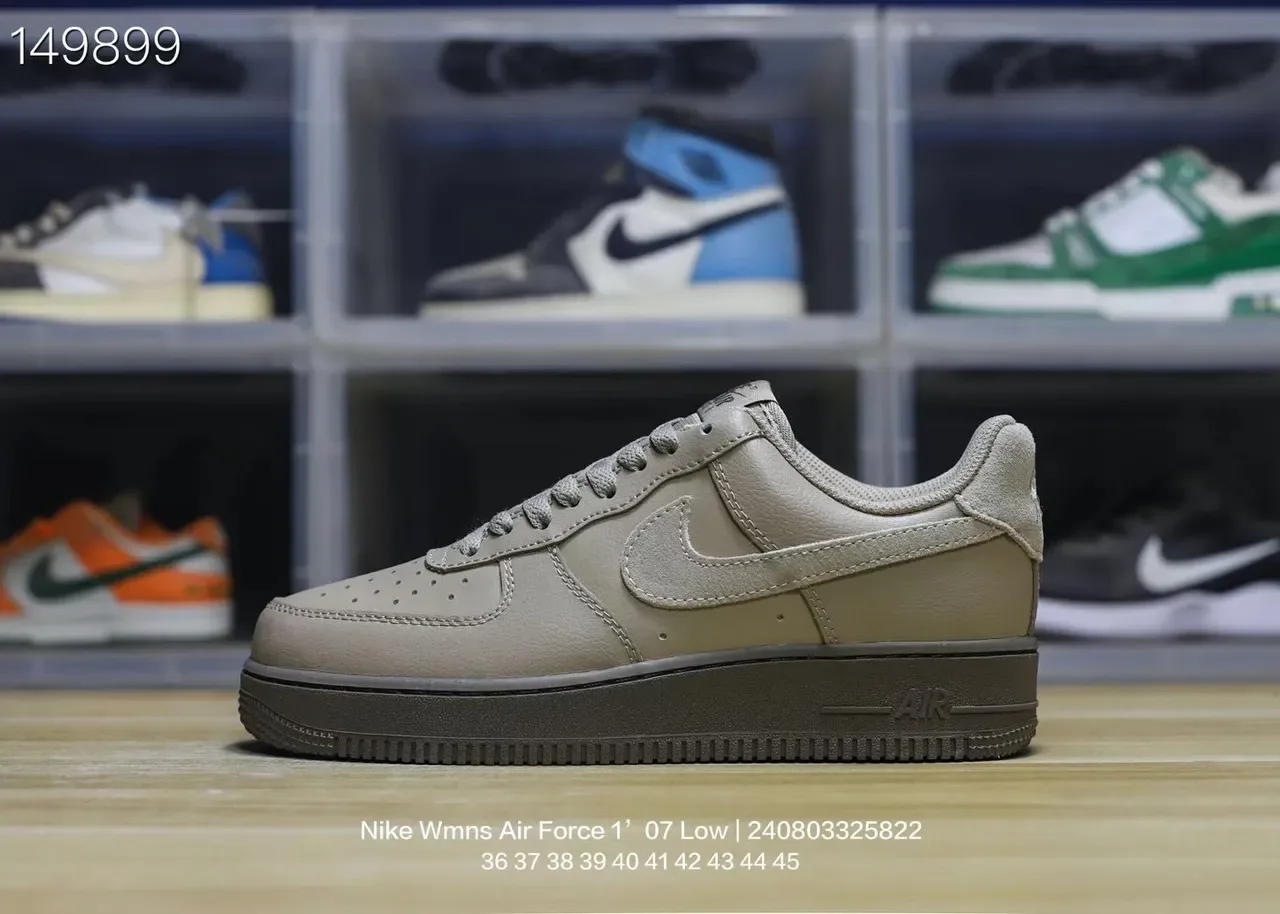 Nike Air Force 1 Low Monochromatic Taupe Lifestyle Sneakers 2
