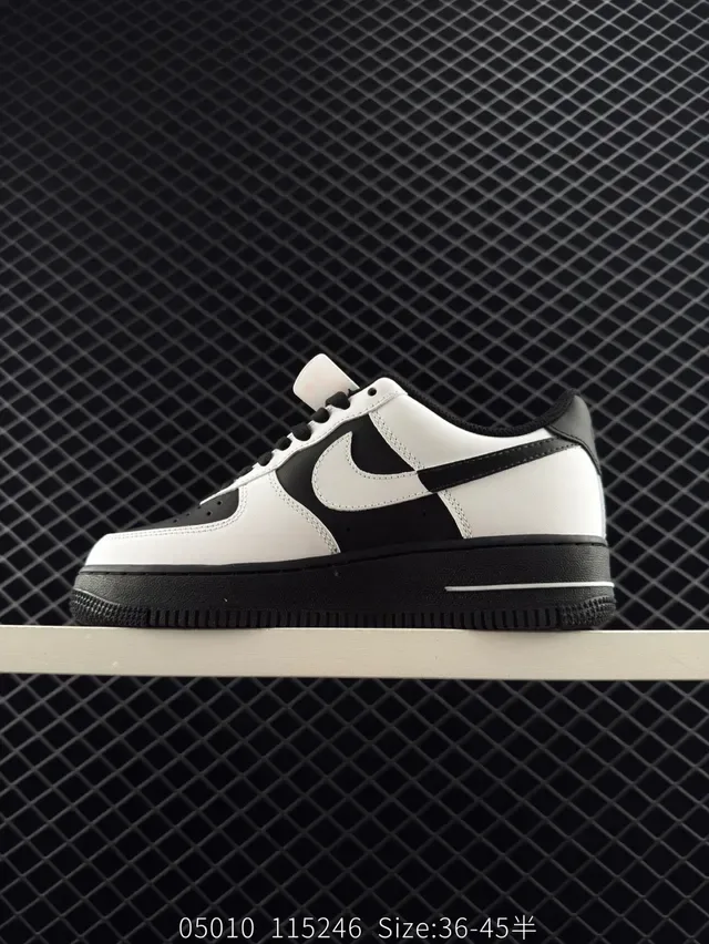 Nike Air Force 1 Low White Black Drip-Paint Star-Cat Lifestyle Sneakers 5