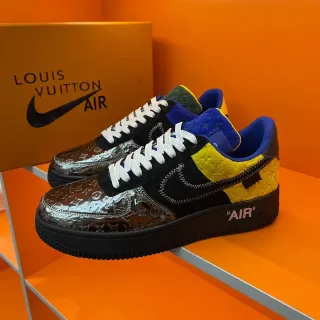 Nike Air Force 1 बहुरंगी मोनोग्राम सहयोग जीवन शैली स्नीकर