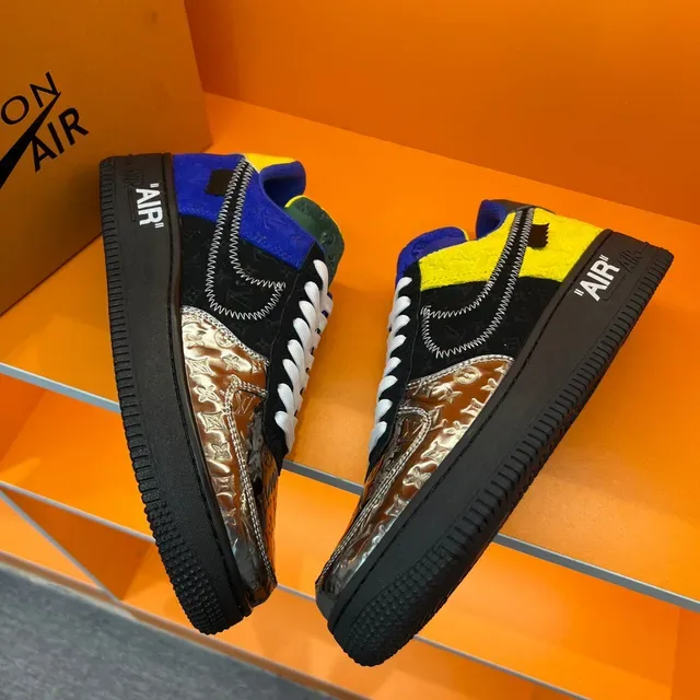 Nike Air Force 1 Multicolor Monogram Collaboration Lifestyle Sneakers 6