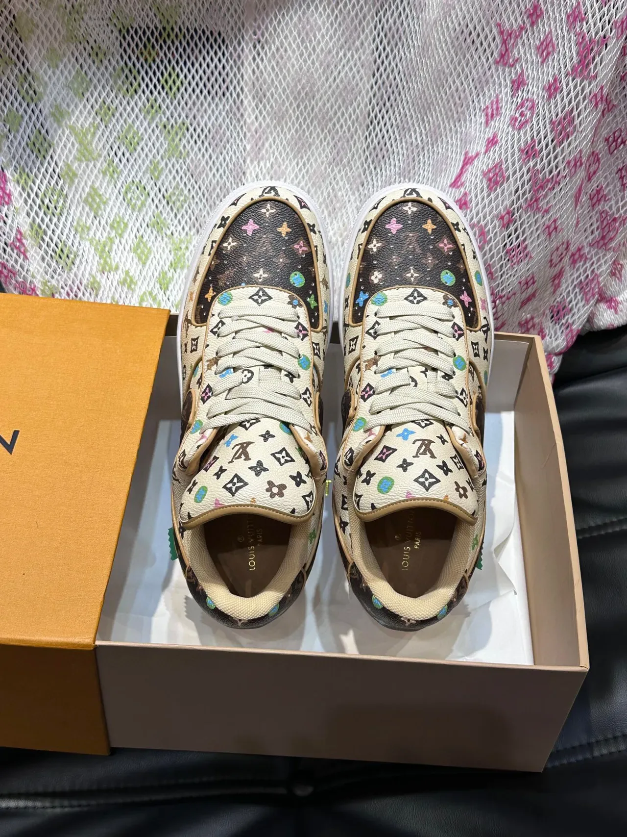 Nike Air Force 1 Multicolor Monogram Print Lifestyle Sneakers 4
