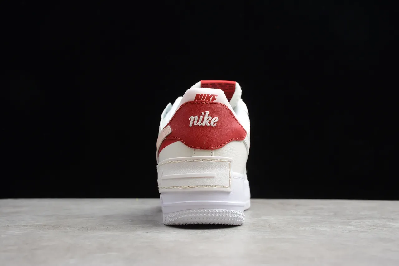 Nike Air Force 1 Shadow أبيض أحمر وردي حذاء رياضي أسلوب حياة 2