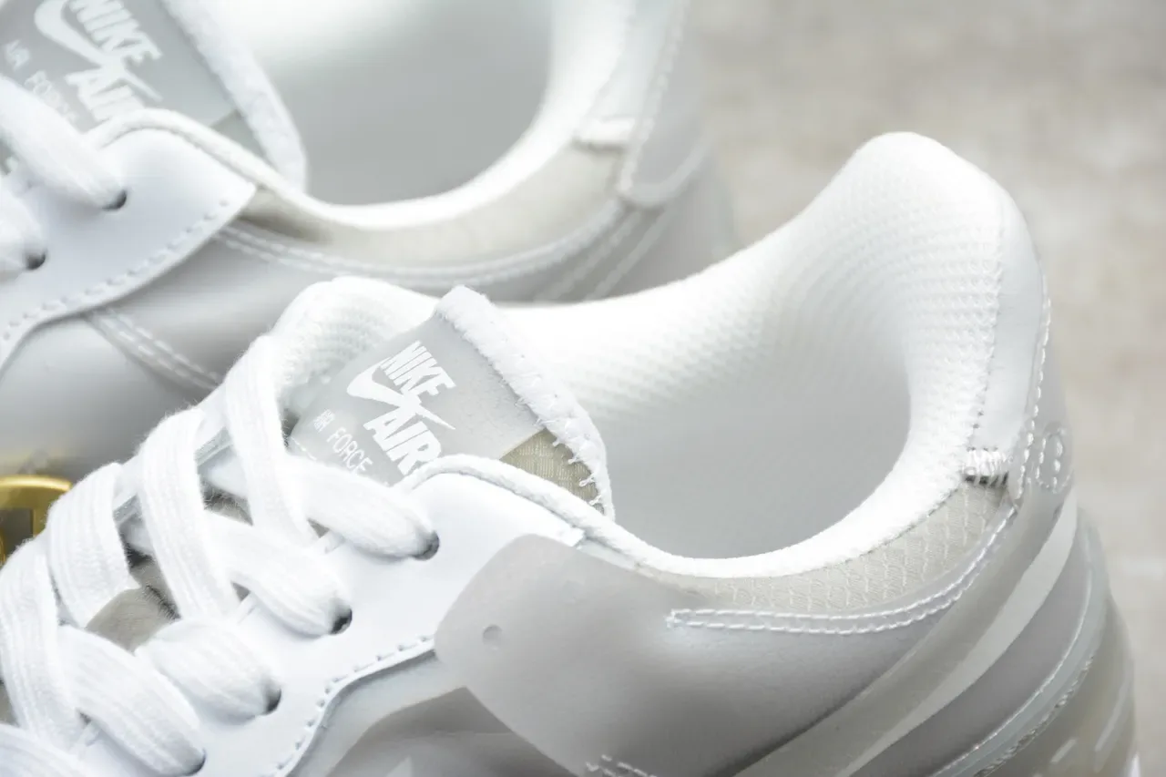Nike Air Force 1 Shadow White Translucent Heel Lifestyle Sneakers 8