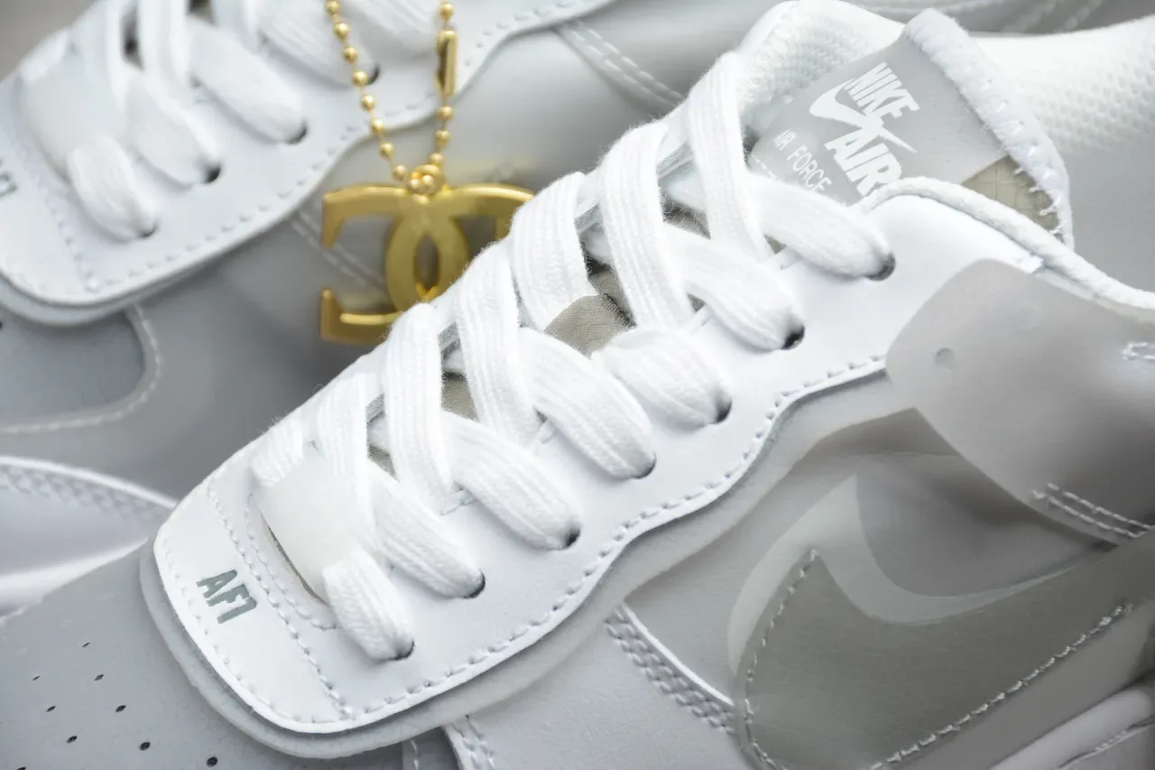 Nike Air Force 1 Shadow White Translucent Heel Lifestyle Sneakers 9