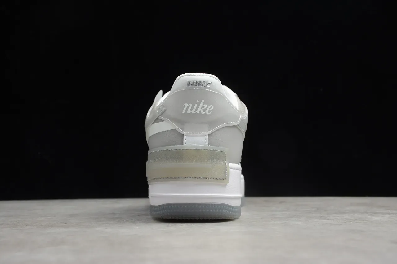Nike Air Force 1 Shadow White Translucent Heel Lifestyle Sneakers 12