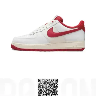 Nike Air Force 1 White and Red Lifestyle Sneakers