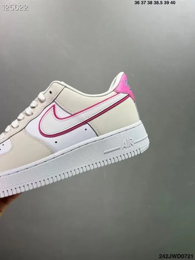 Nike Air Force 1 White Beige Pink Mint Lifestyle Sneakers 2