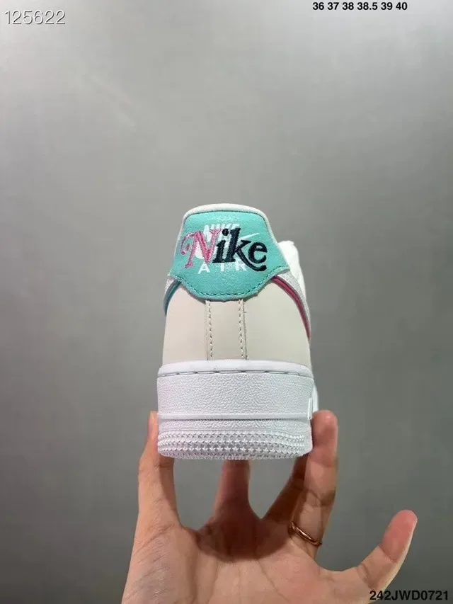 Nike Air Force 1 White Beige Pink Mint Lifestyle Sneakers 5