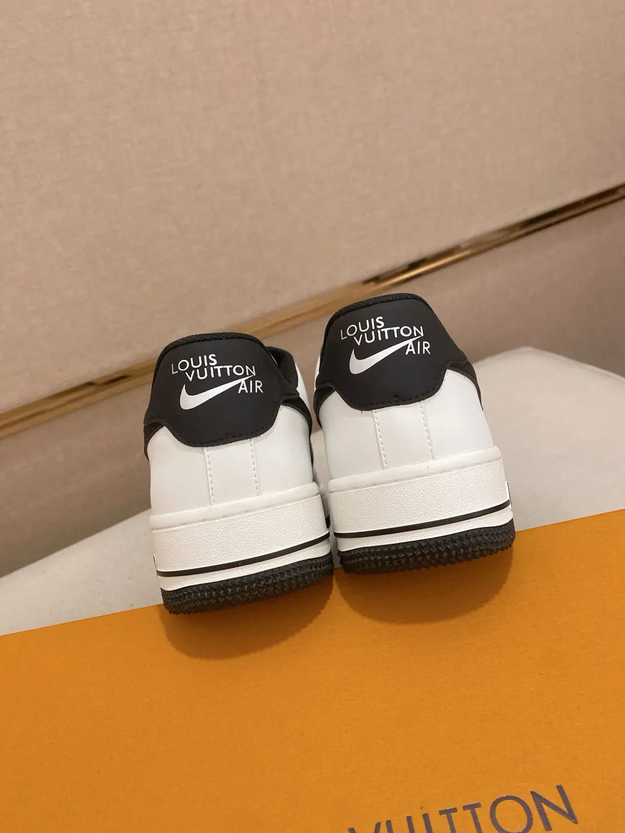 Nike Air Force 1 White Black Monogram Mesh Lifestyle Sneakers 2