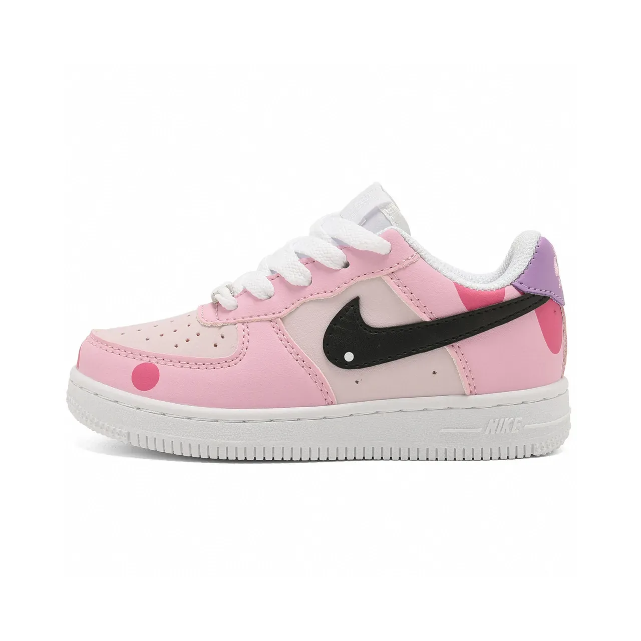 Nike Air Force 1 White Blue Low-Top Perforated Toe Lifestyle Sneakers 12