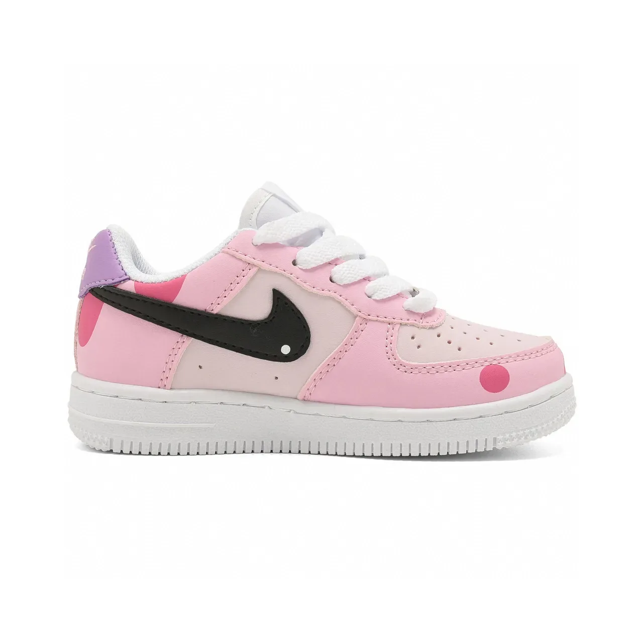 Nike Air Force 1 White Blue Low-Top Perforated Toe Lifestyle Sneakers 13