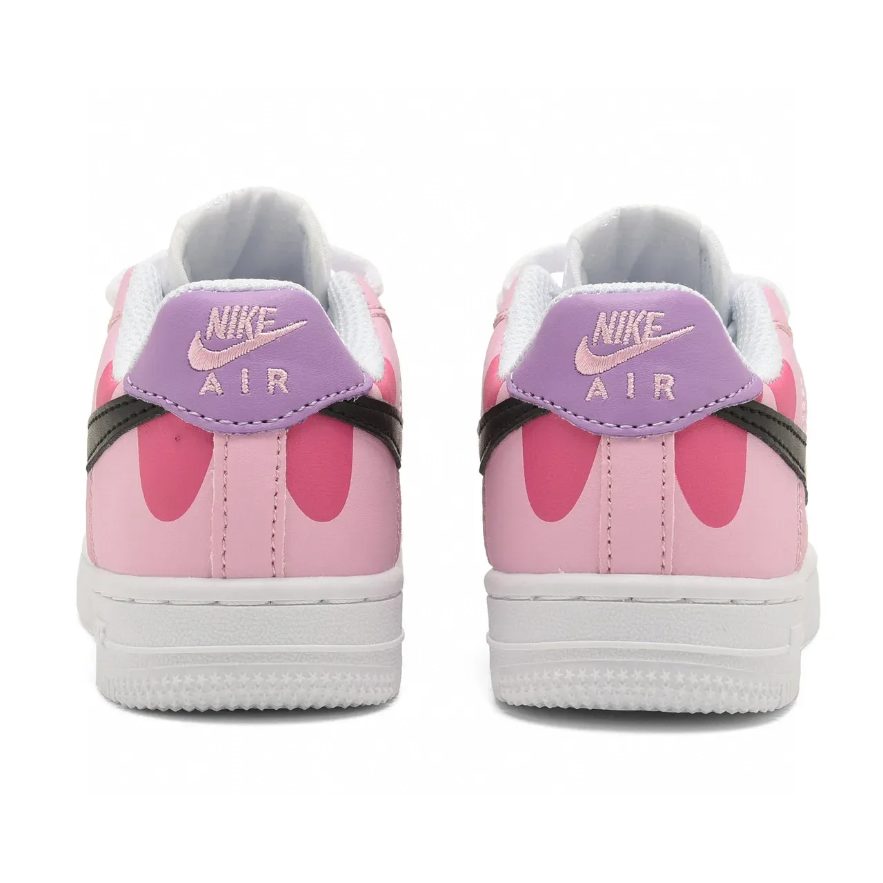 Nike Air Force 1 White Blue Low-Top Perforated Toe Lifestyle Sneakers 15