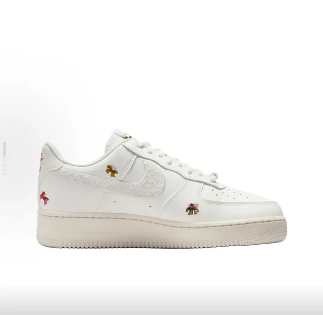 Nike Air Force 1 White Embroidered Mythical Creatures Lifestyle Sneakers 6