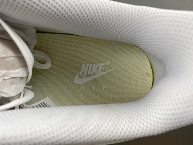 Nike Air Force 1 White Gold Low-Top Leather Upper Lifestyle Sneakers 7