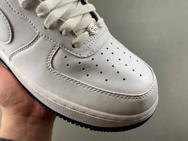 Nike Air Force 1 White Navy Lifestyle Sneakers 2
