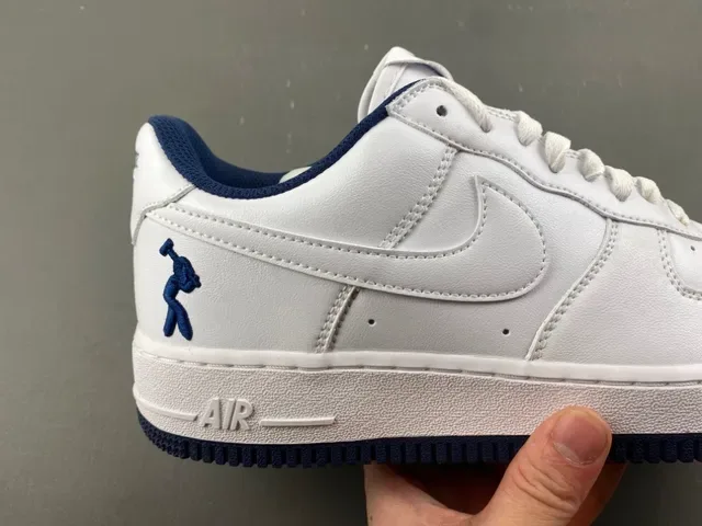 Nike Air Force 1 White Navy Lifestyle Sneakers 3