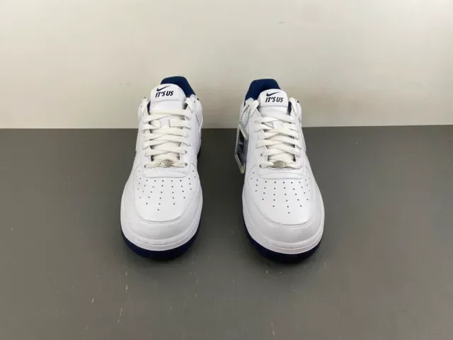 Nike Air Force 1 White Navy Lifestyle Sneakers 10