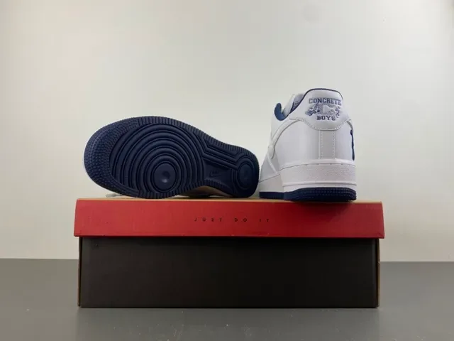 Nike Air Force 1 White Navy Lifestyle Sneakers 15