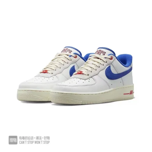 Nike Air Force 1 White Royal Blue Red Lifestyle Sneakers 6