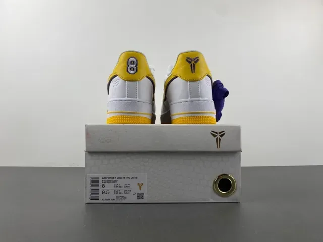 Nike Air Force 1 White Yellow Purple Lifestyle Sneakers 17