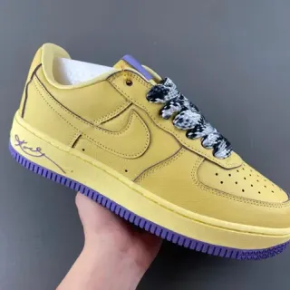 Nike Air Force 1 Yellow Purple Snakeskin Lace Lifestyle Sneaker