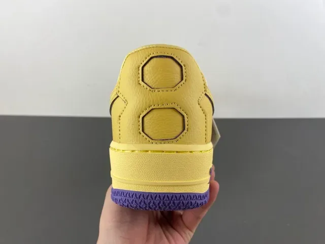 Nike Air Force 1 Yellow Purple Snakeskin Lace Lifestyle Sneaker 4