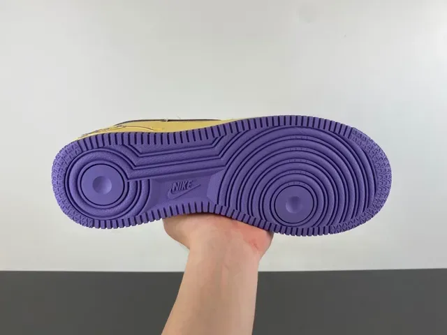 Nike Air Force 1 Yellow Purple Snakeskin Lace Lifestyle Sneaker 9