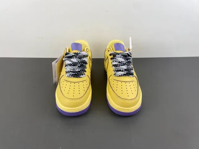 Nike Air Force 1 Yellow Purple Snakeskin Lace Lifestyle Sneaker 11