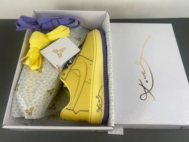 Nike Air Force 1 Yellow Purple Snakeskin Lace Lifestyle Sneaker 13