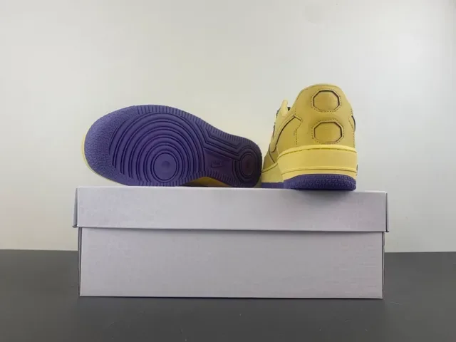 Nike Air Force 1 Yellow Purple Snakeskin Lace Lifestyle Sneaker 16