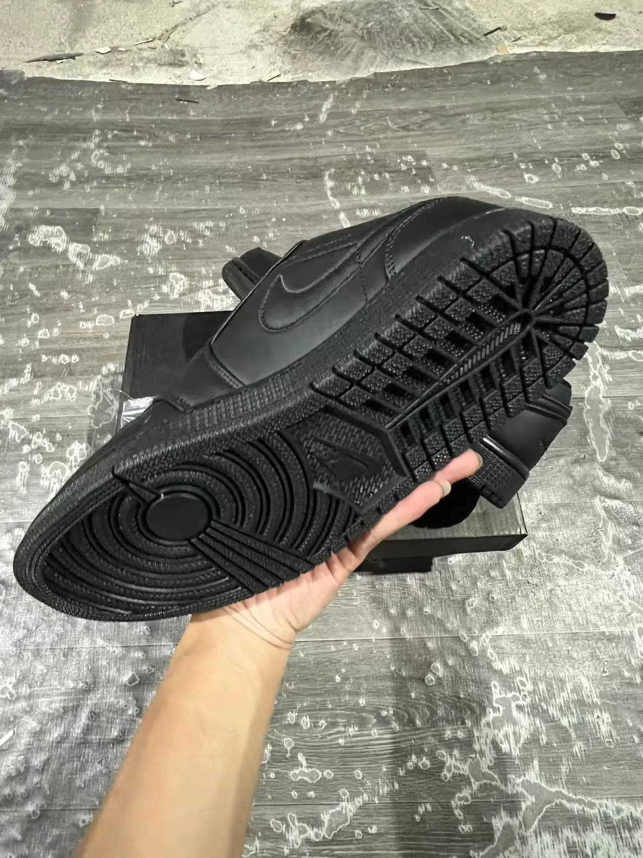Nike Air Jordan 1 All Black Lifestyle Sneakers 6
