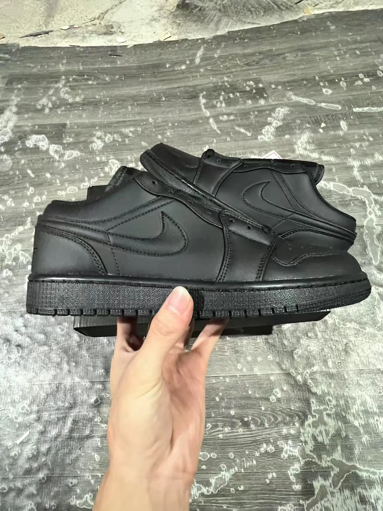 Nike Air Jordan 1 All Black Lifestyle Sneakers 7