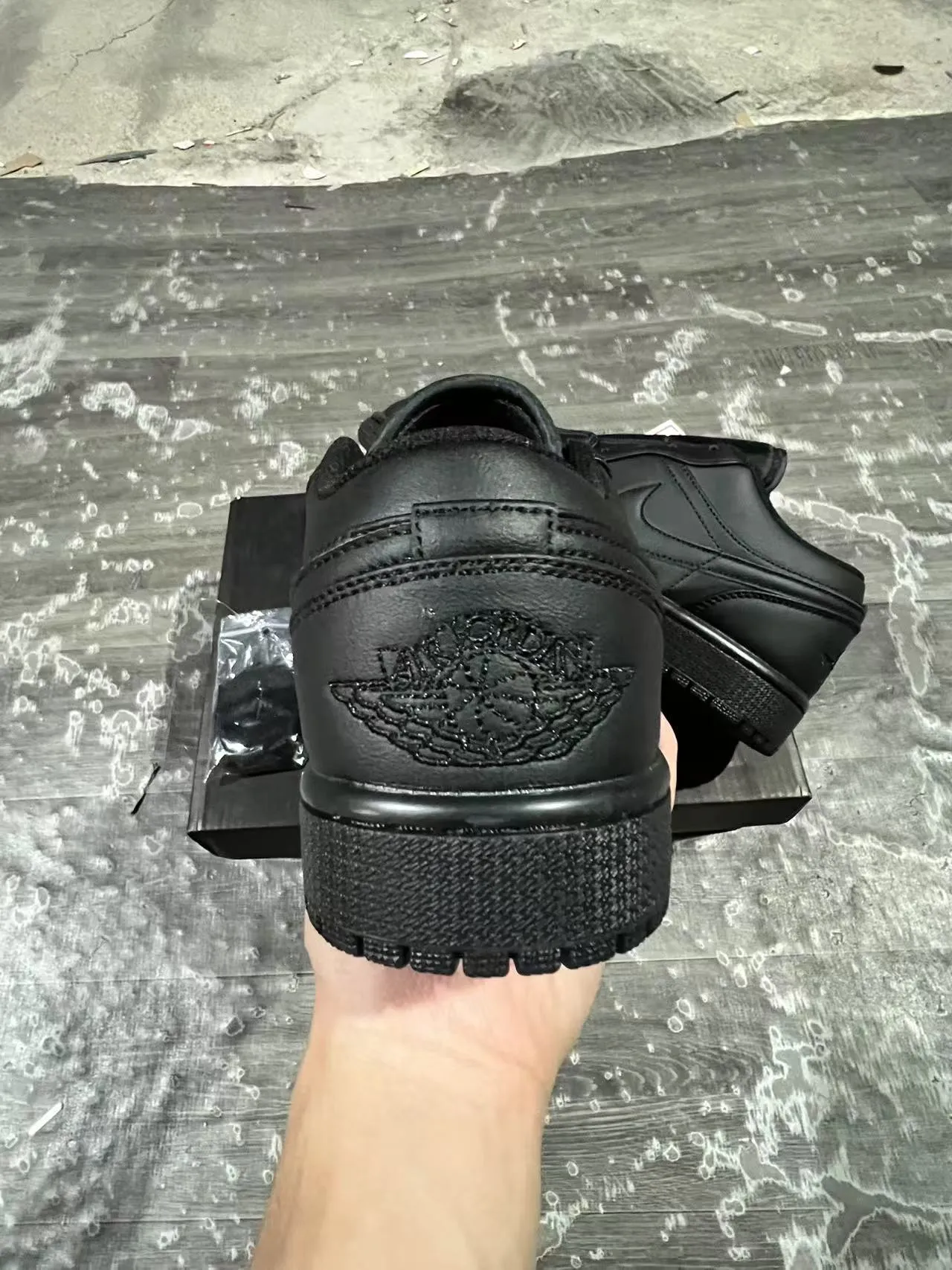 Nike Air Jordan 1 All Black Lifestyle Sneakers 8