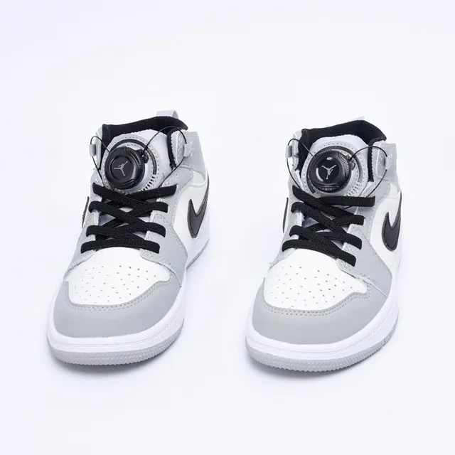 Nike Air Jordan 1 High Chaussures de Basketball Enfants Rouge Noir Blanc 4