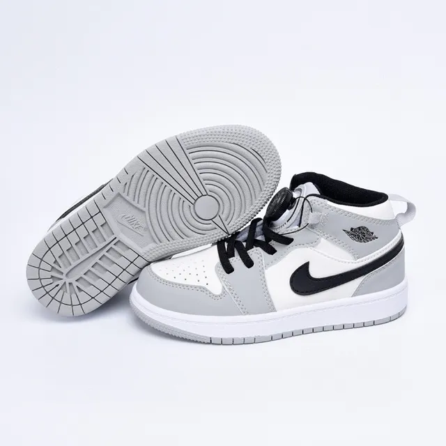 Nike Air Jordan 1 High Chaussures de Basketball Enfants Rouge Noir Blanc 6
