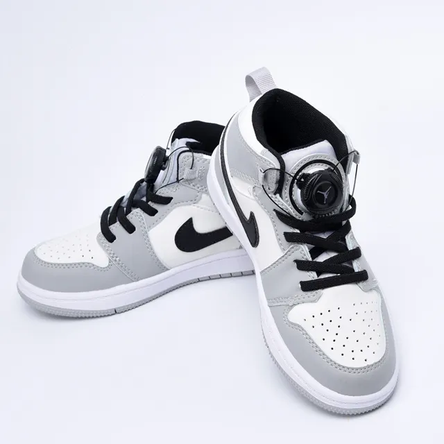 Nike Air Jordan 1 High Chaussures de Basketball Enfants Rouge Noir Blanc 7