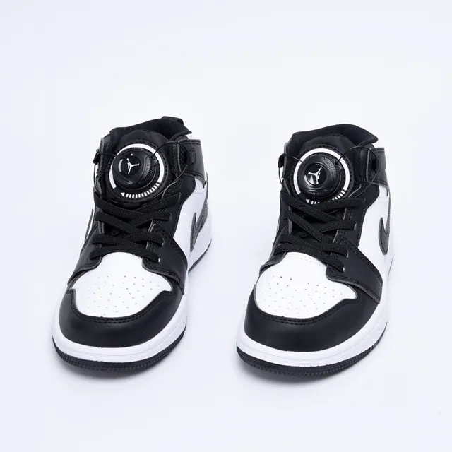 Nike Air Jordan 1 High Chaussures de Basketball Enfants Rouge Noir Blanc 13