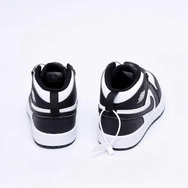 Nike Air Jordan 1 High Chaussures de Basketball Enfants Rouge Noir Blanc 14