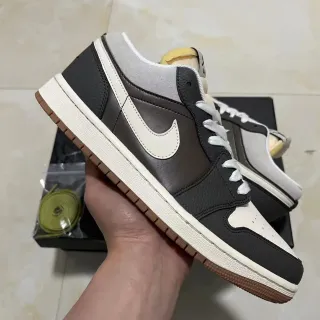 Nike Air Jordan 1 Low কালো ধূসর গাম লাইফস্টাইল স্নিকার