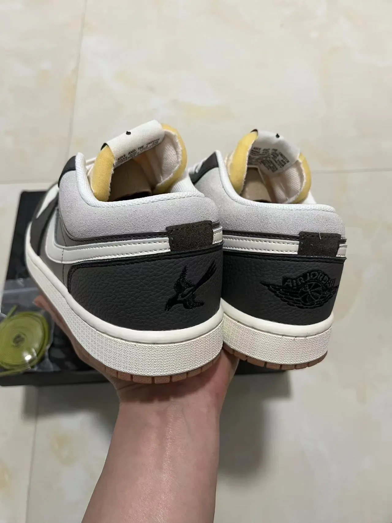 Nike Air Jordan 1 Low Black Gray Gum Lifestyle Sneakers 7