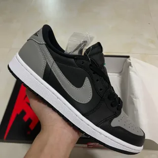 Nike Air Jordan 1 Low Black Gray White Lifestyle Sneakers