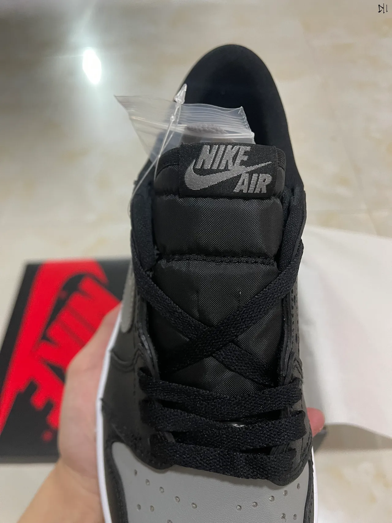 Nike Air Jordan 1 Low Black Gray White Lifestyle Sneakers 4
