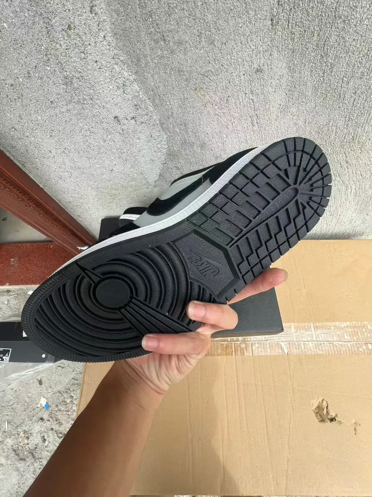 Nike Air Jordan 1 Low Black Light Gray White Lifestyle Sneakers 6