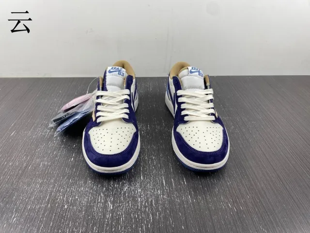 Nike Air Jordan 1 Low Blue Beige White Lifestyle Sneakers 17