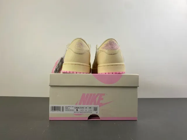 Nike Air Jordan 1 Low Cream White Pink Lifestyle Sneakers 18